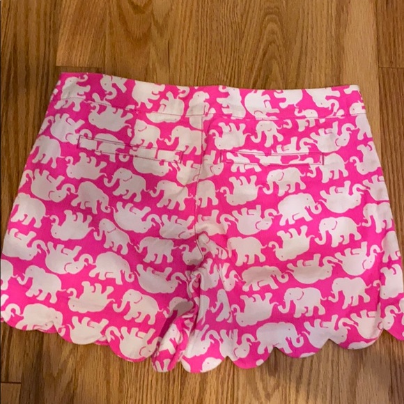 Hot pink elephant patterned Lily Pulitzer shorts - Picture 2 of 5